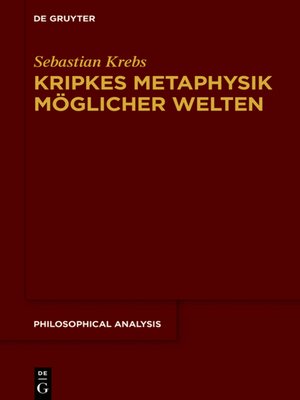 cover image of Kripkes Metaphysik möglicher Welten